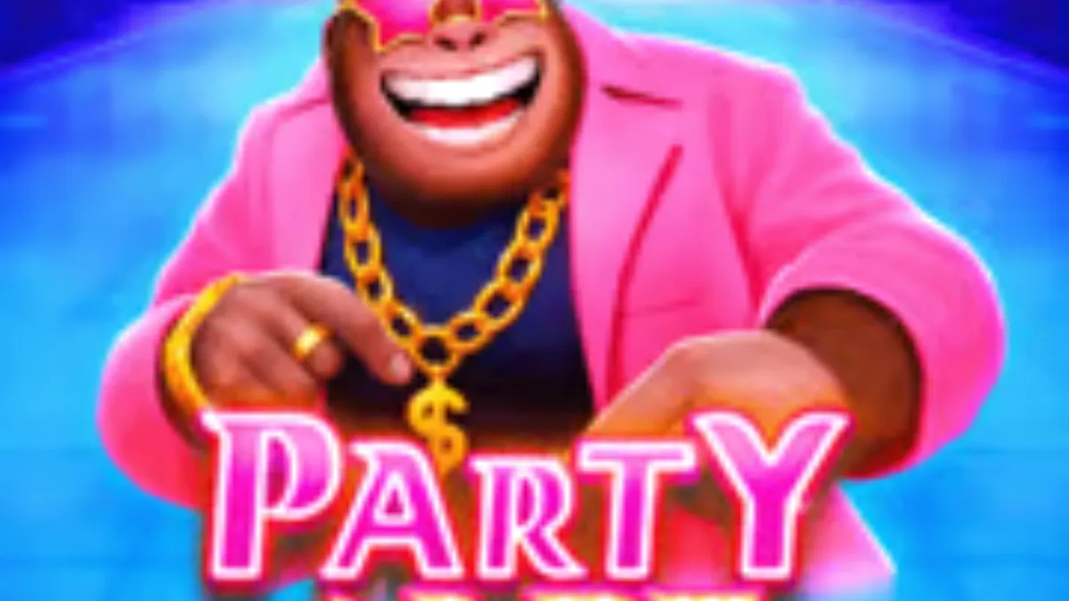 Tampilan visual ceria dan penuh warna dari slot Party Ape dengan karakter monyet ikonik.