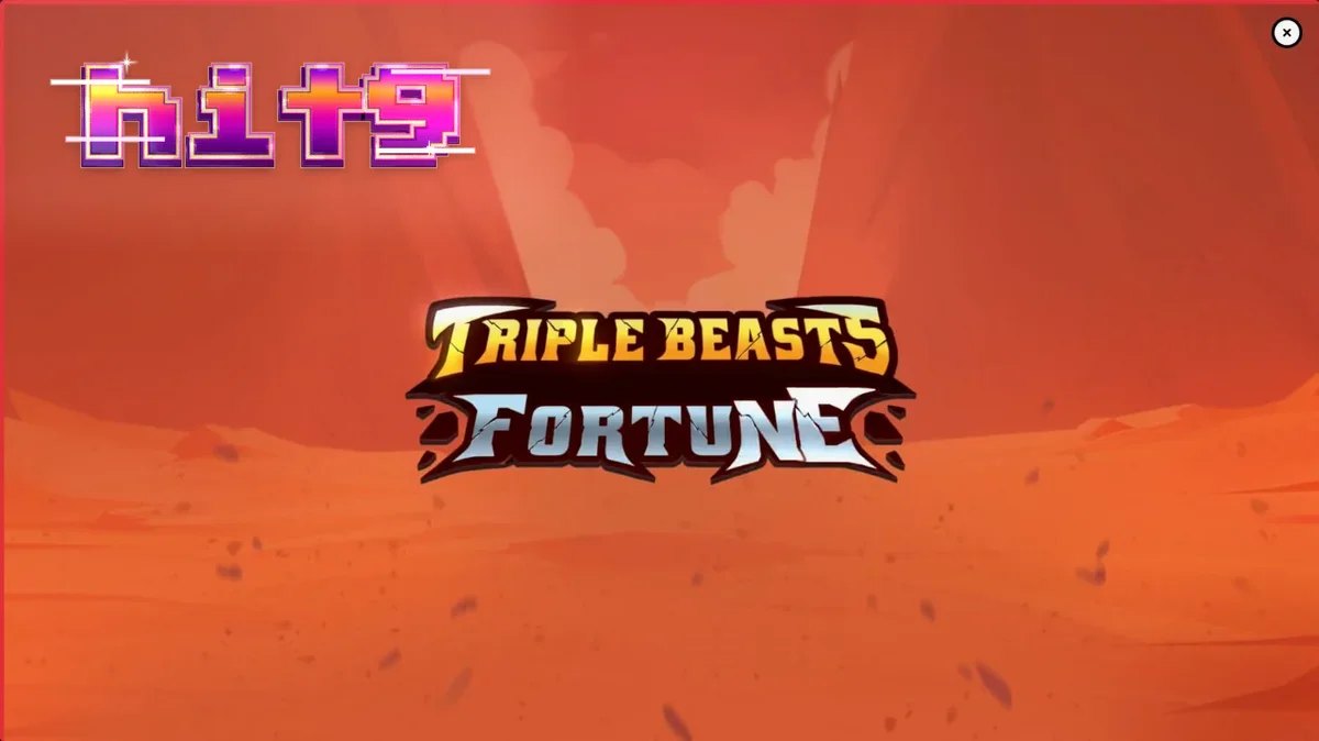 Tampilan visual slot Triple Beasts of Fortune dengan simbol hewan totem dan latar ngarai.